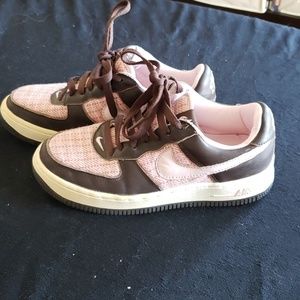air force 1 brown and pink